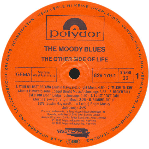 The Moody Blues : The Other Side Of Life (LP, Album)