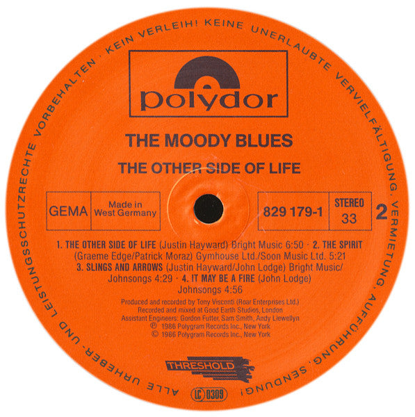 The Moody Blues : The Other Side Of Life (LP, Album)