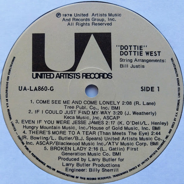 Dottie West : Dottie (LP, Album)