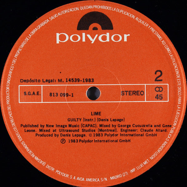 Lime (2) : Guilty = Culpable (12", Maxi)