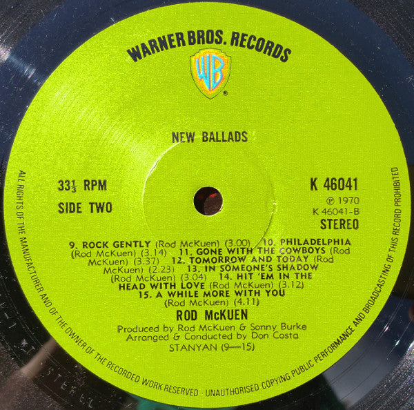 Rod McKuen : New Ballads (LP, Album)