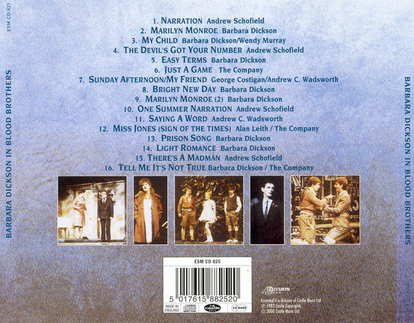 Barbara Dickson And Various : Barbara Dickson In Blood Brothers - The Willy Russell Musical - The Original London Cast Recording (CD, Album, RE)