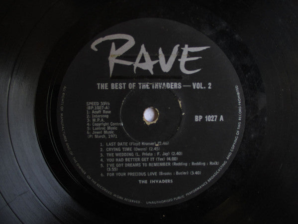 Invaders (7) : The Best Of The Invaders Vol. 2 (LP, Comp)