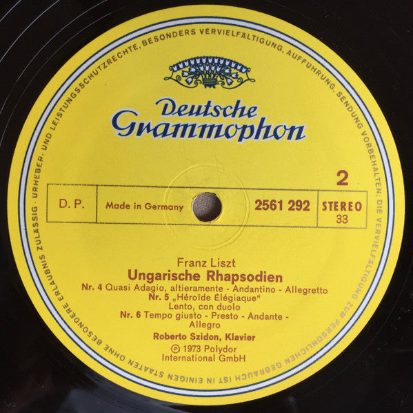 Franz Liszt, Roberto Szidon : Ungarische Rhapsodien (3xLP + Box)