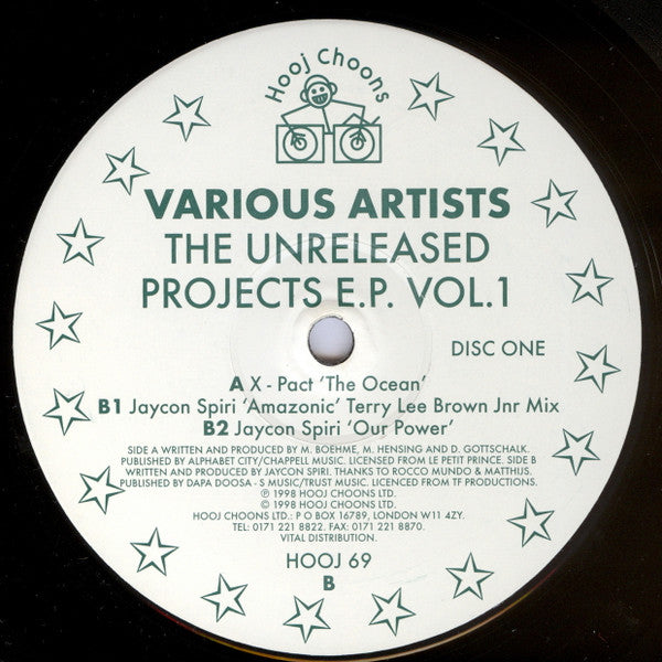 Various : The Unreleased Projects E.P. Vol. 1. (2x12", EP)