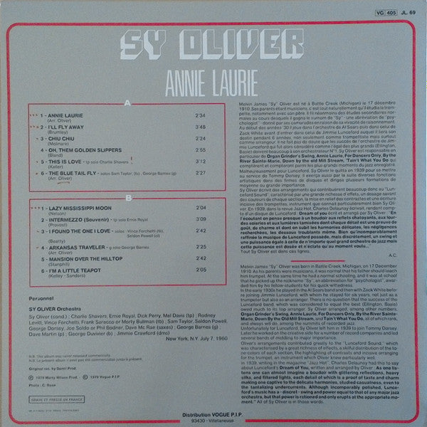 Sy Oliver : Annie Laurie (LP, Album, RE)