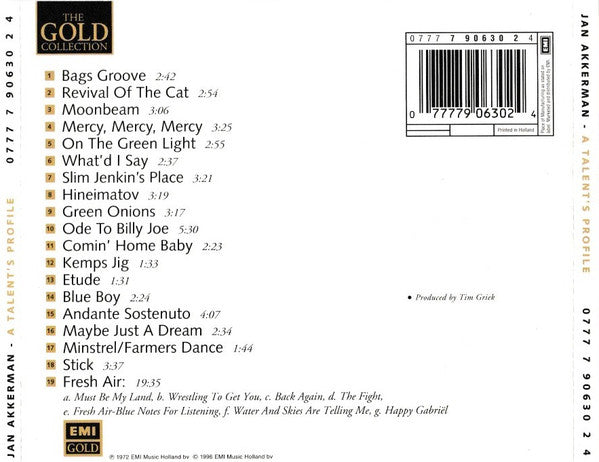 Jan Akkerman : A Talent's Profile (CD, Comp)