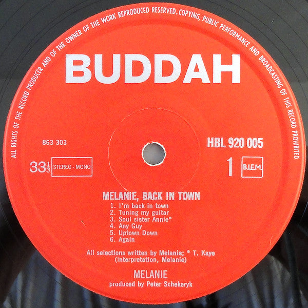 Melanie (2) : Back In Town (LP, Album)
