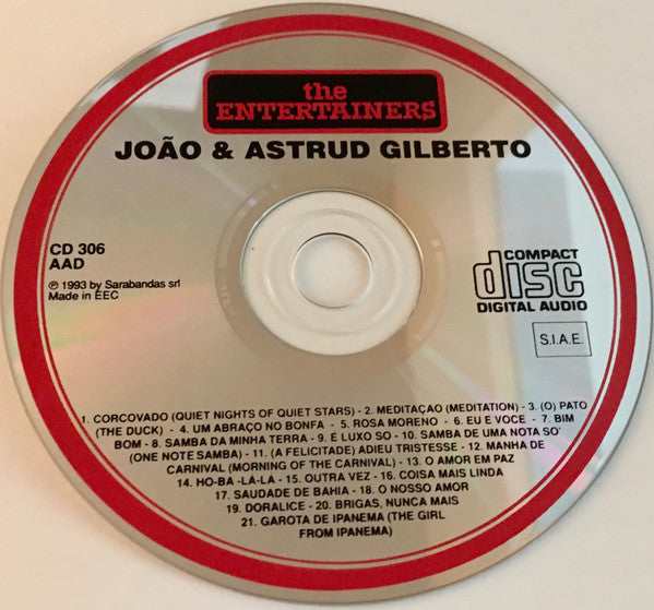 João Gilberto & Astrud Gilberto With Antonio Carlos Jobim & Stan Getz : The Girl From Ipanema (CD, Comp)