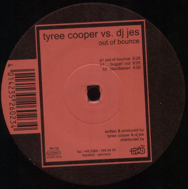 Tyree Cooper vs. DJ Jes : Out Of Bounce (12")