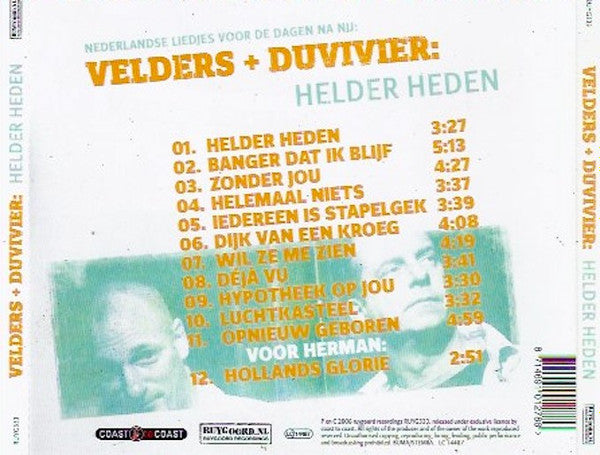 Velders + Duvivier : Helder heden (CD, Album)