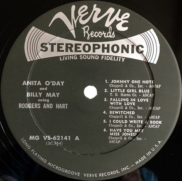 Anita O'Day And Billy May : Swing Rodgers And Hart (LP, Album)