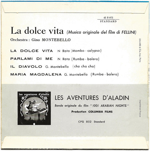 Orchestra Gino Montebello : La Dolce Vita (7", EP)
