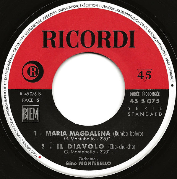 Orchestra Gino Montebello : La Dolce Vita (7", EP)