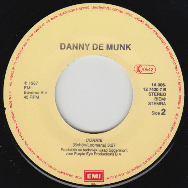 Danny de Munk : Mensen Doe Toch Niet Zo Moeilijk / Corrie (7")