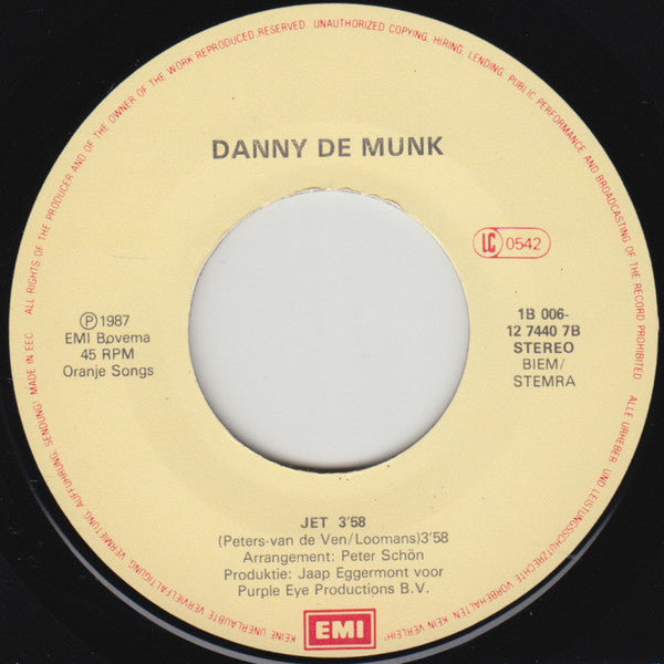 Danny de Munk : Als Jij Maar Bij Me Bent / Jet (7")