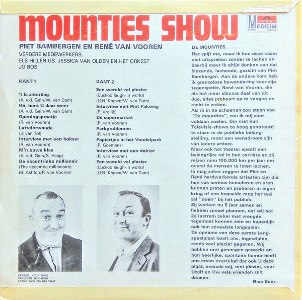 Piet Bambergen En René Van Vooren : Mounties Show (LP)