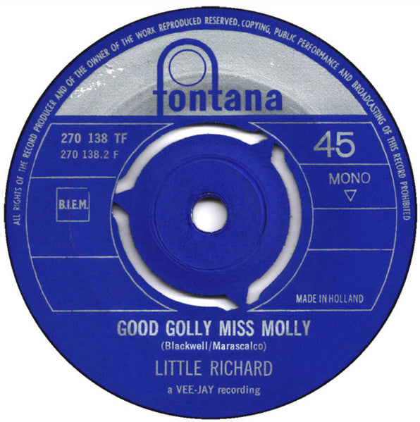 Little Richard : Slippin' 'N Slidin' / Good Golly Miss Molly (7")