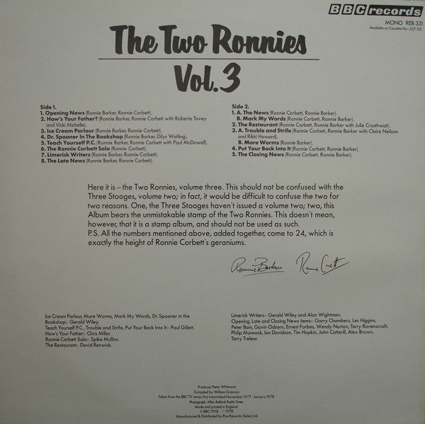 The Two Ronnies : Vol. 3 (LP, Mono)