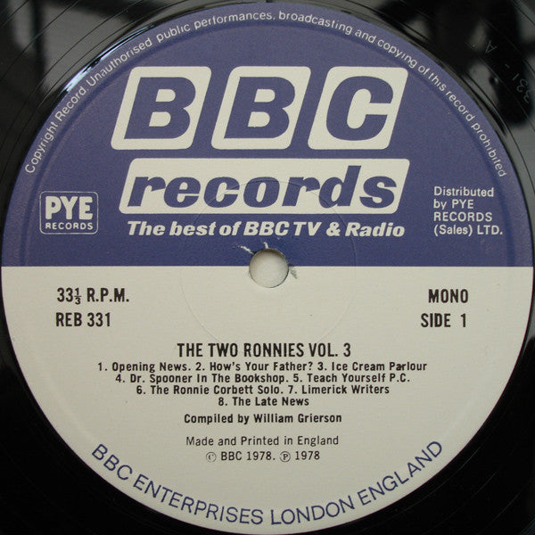 The Two Ronnies : Vol. 3 (LP, Mono)