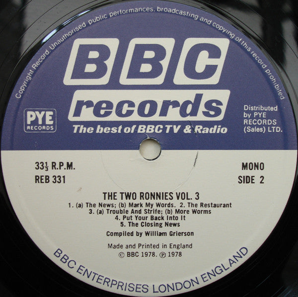 The Two Ronnies : Vol. 3 (LP, Mono)