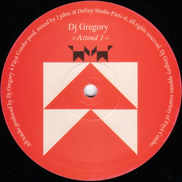 DJ Gregory : Attend (12", Ltd)