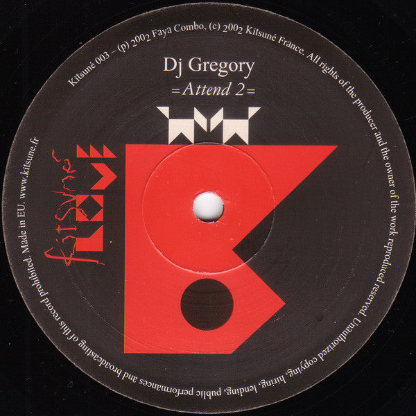 DJ Gregory : Attend (12", Ltd)