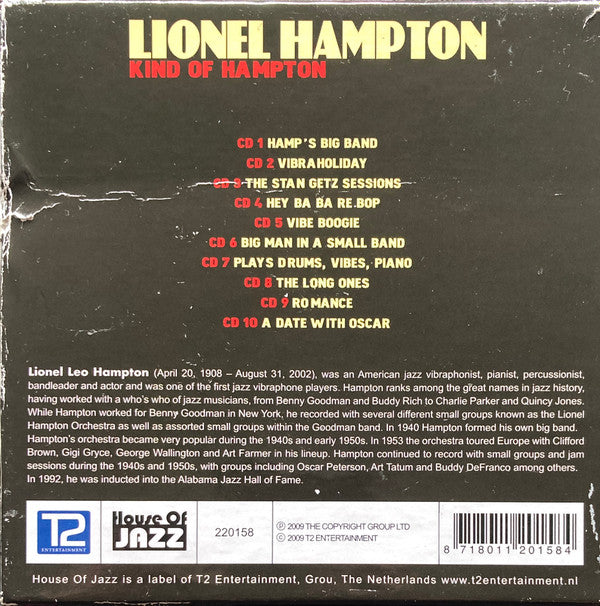 Lionel Hampton : Kind Of Hampton (10xCD, Comp, Box)
