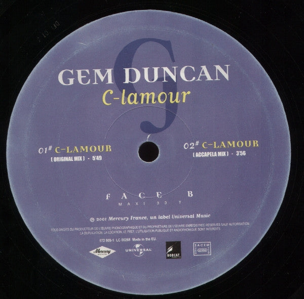 Gem Duncan : C-lamour (12")