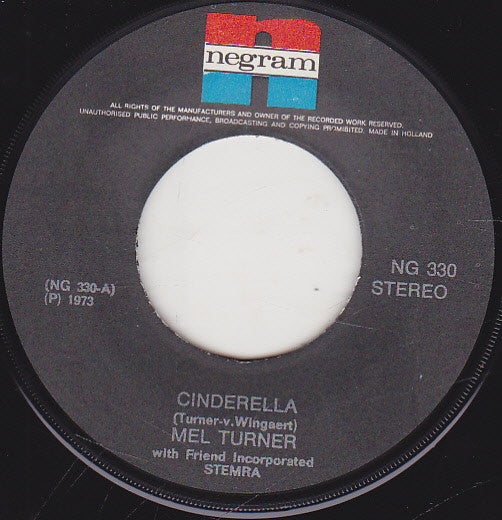Mel Turner With Friends Incorporated : Cinderella (7", Single)