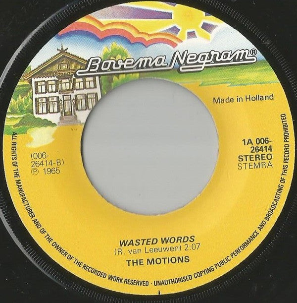 Tielman Brothers / The Motions : Little Bird / Wasted Words (7")
