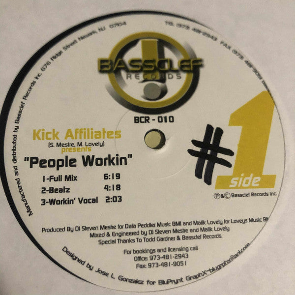 The Kick Affiliates : People Workin (12")