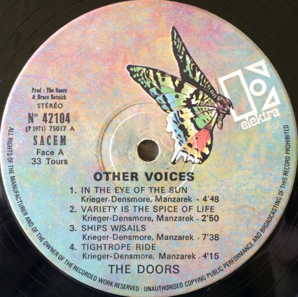 The Doors : Other Voices (LP, Album)