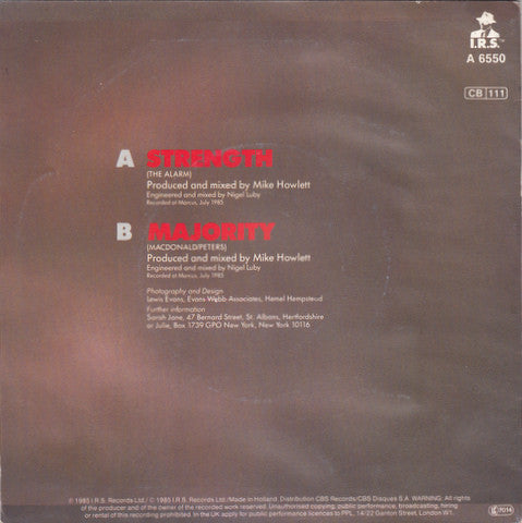 The Alarm : Strength (7", Single)