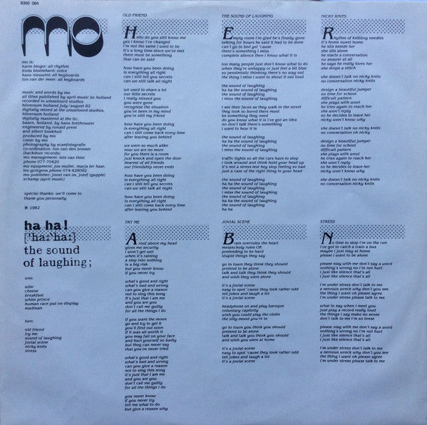 Mo* : Ha Ha! ['ha:`ha:] The Sound Of Laughing; (LP, Album)