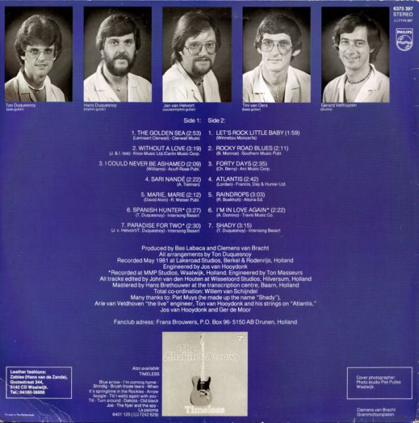 The Shakin' Arrows : Shady (LP, Album)