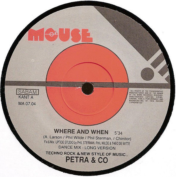 Petra & Co : Jij Daar ! / Where And When (12")