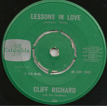 Cliff Richard & The Shadows : Lessons In Love (7", Single)