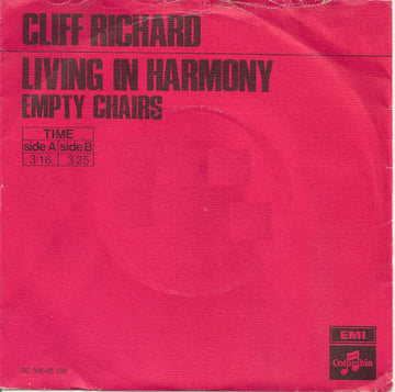 Cliff Richard : Living In Harmony / Empty Chairs (7", Single)