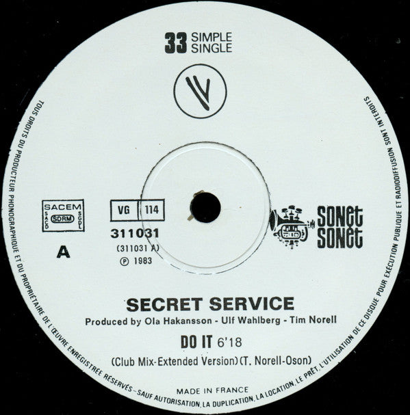 Secret Service : Do It (12", Single, Ltd)
