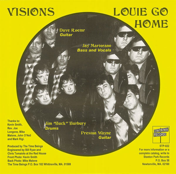 The Time Beings : Visions / Louie Go Home (7", Single)