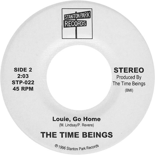 The Time Beings : Visions / Louie Go Home (7", Single)
