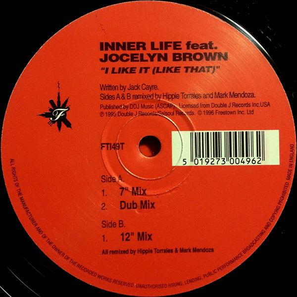 Inner Life Feat. Jocelyn Brown : I Like It (Like That) (Remixes) (2x12")