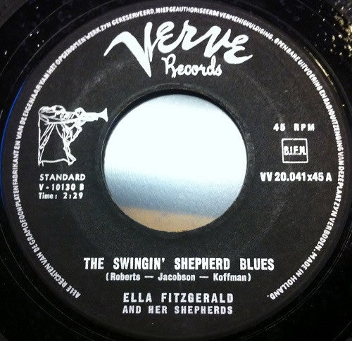 Ella Fitzgerald : The Swingin' Shepherd Blues / Midnight Sun (7", Single)