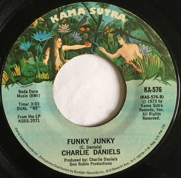 Charlie Daniels : Uneasy Rider (7", Single, Styrene, Mon)