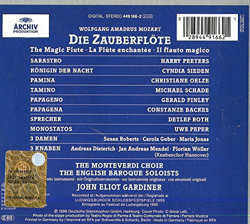 Wolfgang Amadeus Mozart - Christiane Oelze • Michael Schade • Cyndia Sieden • Gerald Finley • Harry Peeters • The Monteverdi Choir • The English Baroque Soloists • John Eliot Gardiner : Die Zauberflöte (2xCD, Album + Box, Sli)
