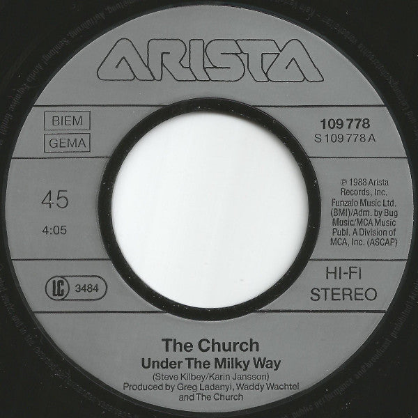 The Church : Under The Milky Way (7", Single)