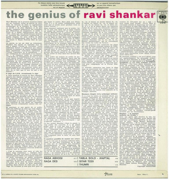 Ravi Shankar : The Genius Of Ravi Shankar (LP)