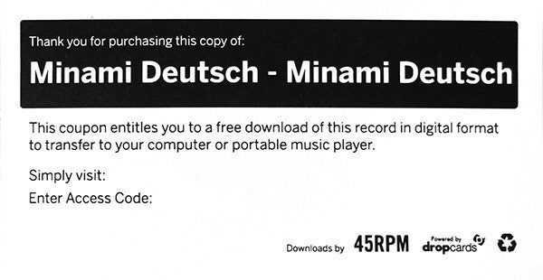 Minami Deutsch : Minami Deutsch (LP, Album, Ltd, RE)