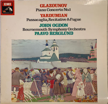 Alexander Glazunov / Richard Yardumian / John Ogdon / Bournemouth Symphony Orchestra / Paavo Berglund : Piano Concerto No. 1 / Passacaglia, Recitative & Fugue (LP, Album, Quad)